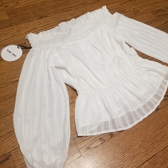 NWT White Long sleeve & off shuolder Top - Picture 5 of 10